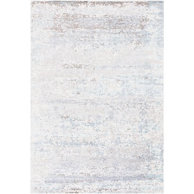 Tiffany Hand-Knotted Blue Abstract Wool Blend 6' x 9' Rug
