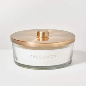 5-Wick Clear Glass Bergamot Knob-Lid Jar Candle 28oz - Hearth & Hand™ with Magnolia