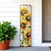 HomeRoots 36" Yellow Brown And Green Solid Wood Sunflowers Porch Sign - 2 of 4