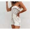 Women's Striped Tube Romper - Hem & Thread - 3 of 4