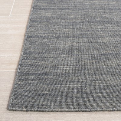 Handmade Grey and Silver Wool and Cotton 3'x5' Area Rug