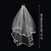 Unique Bargains Wedding Veil Natural White 1 Pc - 2 of 4