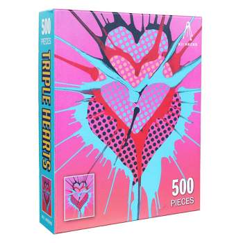 de.bored Triple Hearts Jigsaw Puzzle - 500pc