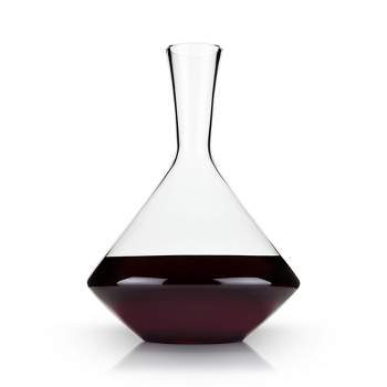 Viski Angled Wine Decanter Glass, Crystal