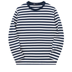 Lars Amadeus Men's Crew Neck Long Sleeve Contrast Color Pullover Casual Striped T-Shirt - 1 of 4