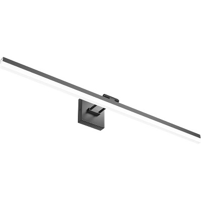 Runesay 40" Modern LED Matte Black Bathroom Vanity Light 24W Adjustable Black Vanity Lighting Modern LED Bathroom Vanity Light Fixtures Over Mirror