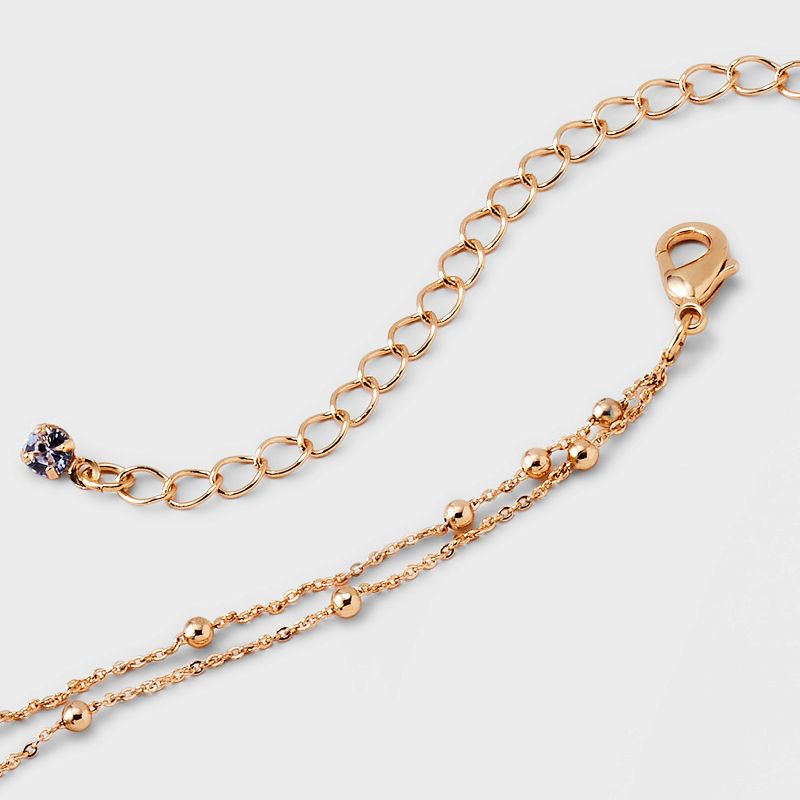 Gold 2 Row Satellite Chain Necklace - A New Day&#8482; Gold, 5 of 8