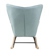CAVINAS Accent Chair Rocking Chair Mid Century Modern Glider Rocking Chair with Patchwork Linen - 4 of 4