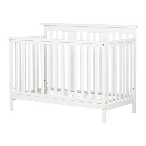 Cotton Candy Baby Crib 4 Heights with Toddler Rail - Pure White - South Shore - 1 of 4