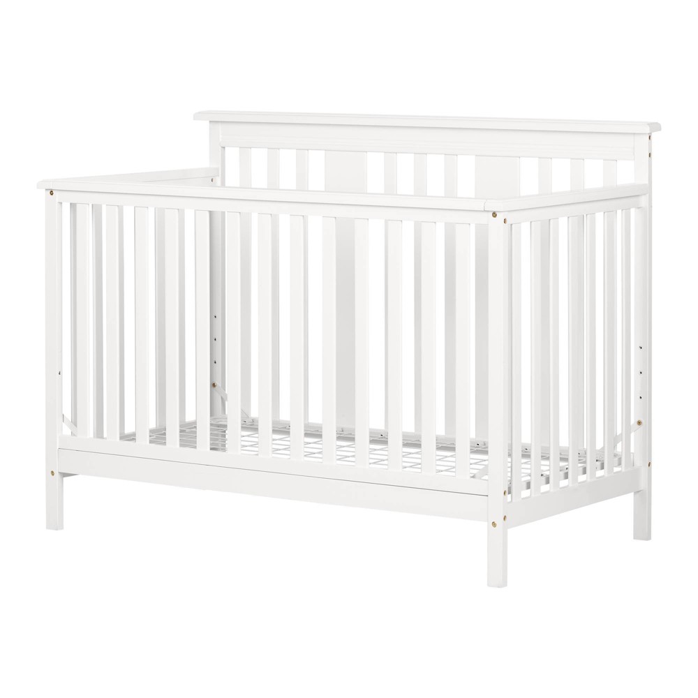 Cotton Candy Baby Crib 4 Heights with Toddler Rail - Pure White - South Shore -  79219526
