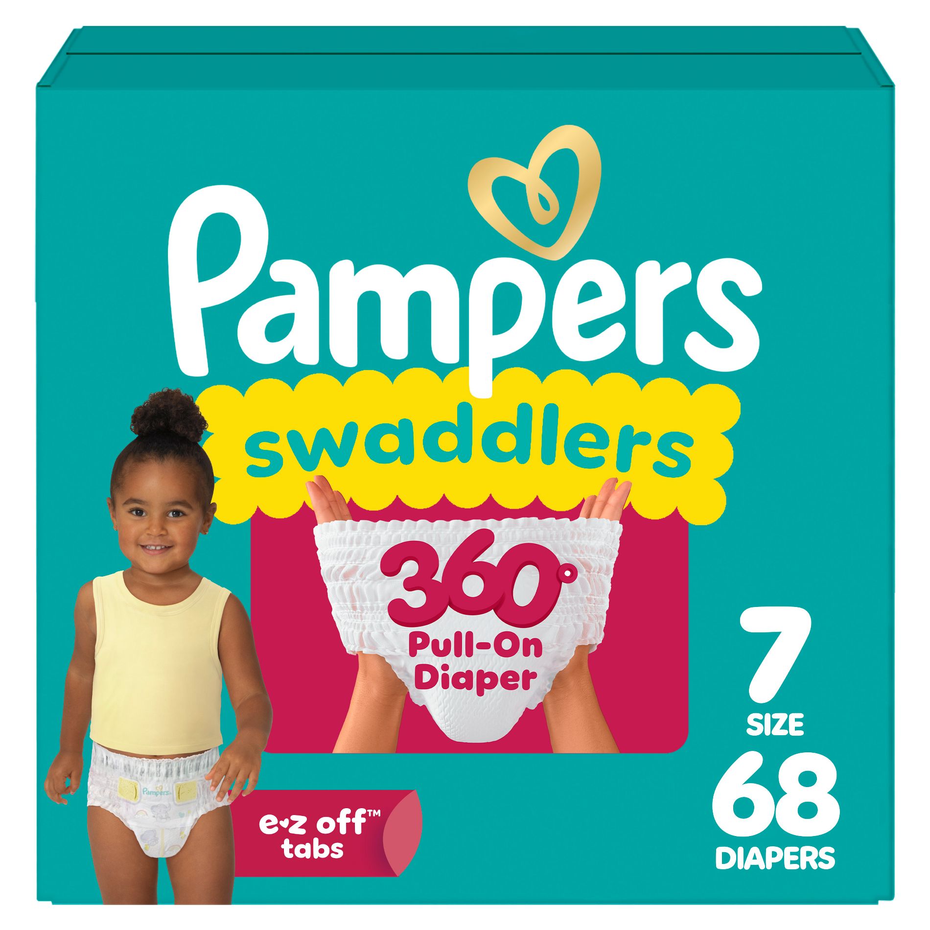 Pampers Swaddlers 360 Disposable Diapers - Size 7 - 68ct