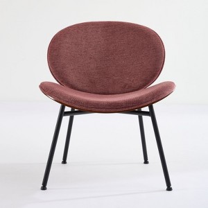 FONTOI Shell Chair with Comfortable Backrest, Oversized Single Side Chair for Bedroom Living Room, Red, 26.8"*29.9"*26" - 1 of 4