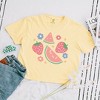 Simply Sage Market Women's Pastel Fruits Short Sleeve Relaxed Fit Cropped Graphic Tee - 3 of 3