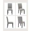 2-Piece Dining Chair Set, Modern Fabric Upholstered with Curved Back, Heavy-Duty Wooden Legs, for Dining, Kitchen, and Home, Easy-To-Clean Fabric - 3 of 4