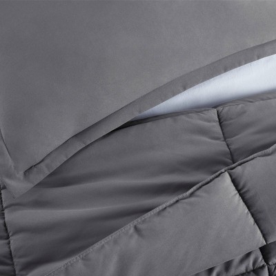 Gray Full/Queen Microfiber Comforter Set