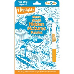 Neon Shark Hidden Pictures Puzzles - (Highlights Fun to Go) (Paperback) - 1 of 1