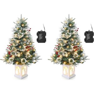 Prelit Premium Artificial Christmas Tree with LED, Mini Prelit Xmas Pine Tree for Christmas Decoration - 1 of 4