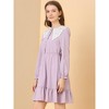 Allegra K Women's Vintage Ruffle Hem A-Line Crochet Puritan Collar Dress - 4 of 4