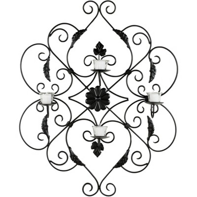 Pillar Scoll Wall Décor - Black - Safavieh