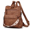 Generic Backpack Purse for Women, Pu Leather Designer Travel Backpack, Fashion Work Ladies Shoulder Bag Handbag - 2 of 4