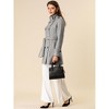 INSPIRE CHIC Women's Winter Stand Collar Double Breasted Outwear Coat - 3 of 4