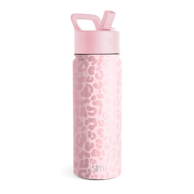 Simple Modern Classic 24oz Stainless Steel Lidded Tumbler Powder Coat 4D  Cream Leopard