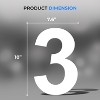 SereneLife Reflective Mailbox Numbers Sticker - Self-Adhesive Vinyl Decal for Easy Application (Set of 3) - 2 of 4