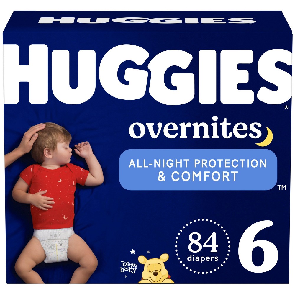 Photos - Nappies Huggies Disposable Overnight Diapers - Size 6 - 84ct 