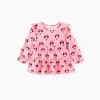 PATPAT Disney Princess Outfits Set for Toddler Girls Ruffle Hem Long-sleeve Tops Stripe Pattern leggings 2PCS - 2 of 4