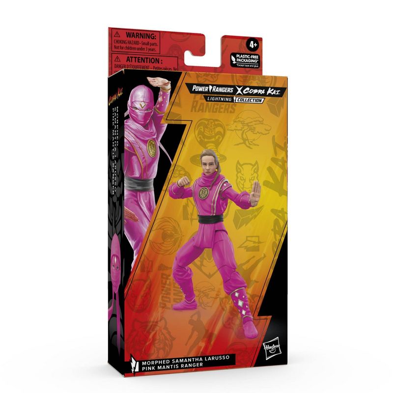 Power Rangers Lightning Collection Mighty Morphin X Cobra Kai Samantha LaRusso Morphed Pink Mantis Ranger Action Figure (Target Exclusive), 3 of 15