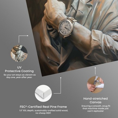 Classy Sculpture Men Style Gallery Wrapped Canvas Wall Art, 10" x 15"