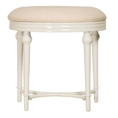 Cape May 19" Vanity Stool - Matte White - Hillsdale Furniture