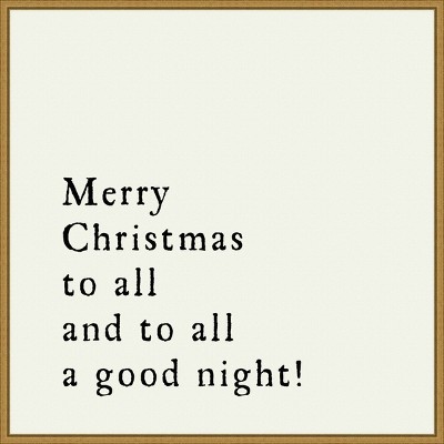 Merry Christmas To All Gold Framed Canvas Print