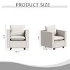 Cozy Modern Linen Accent Chair with Soft Seat and Back Cushion, Comfortable Sofa Chair for Living Room or Reading Corners-The Pop Home - 4 of 4