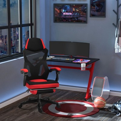 NicBex Adjustable Office Chair Modern PU Leather Ergonomic Massage Chair Gaming Chair with 6 Vibration Points, Heating Function for Office, Study