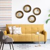 Vynxaria 16 in. Wx16 in. H Round Wall Mirror with Gold Metal Frame, Mid-Century Modern Accent Mirror for Living Room - 4 of 4