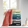 SEVOBAL Bath Towel and Washcloth Sets Premium Soft Quick Dry Cotton 6 Piece Antimicrobial for Bathroom, Black, 9.45"*13.39"*4.72" - 2 of 4