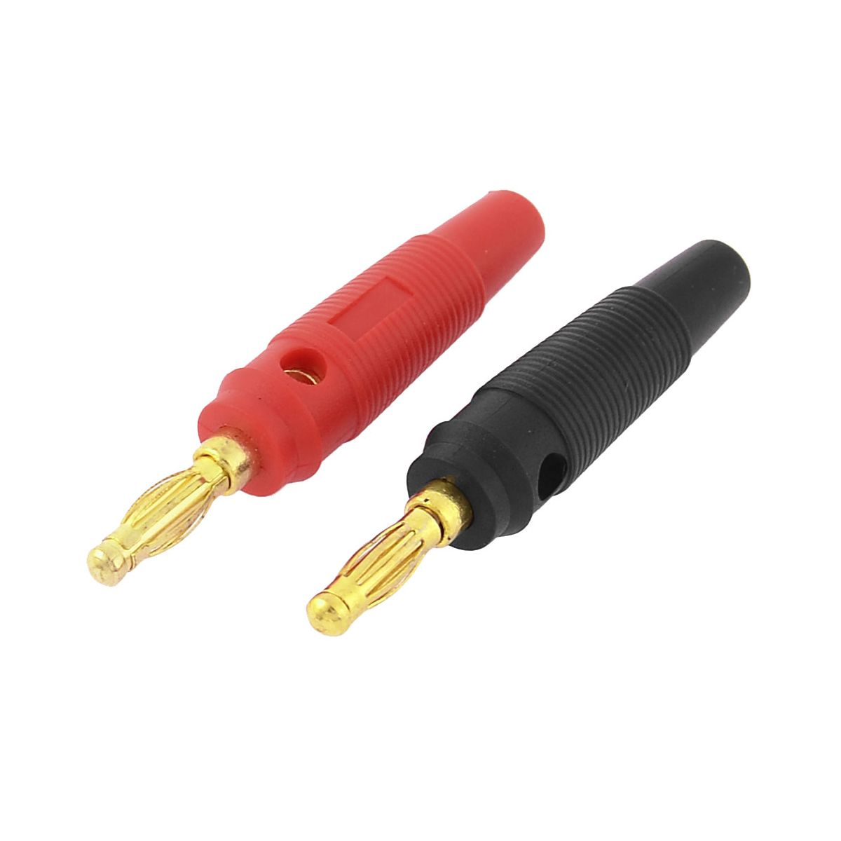 Unique Bargains Metal Plastic Banana Connector Red Black Gold Tone 6 Pcs - thumbnail 5