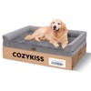 Cozy Kiss Orthopedic Cooling Foam Pet Bed with Sides, Removable Cover, Waterproof Liner & Anti-Slip Base - 2 of 4
