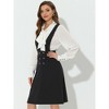 Allegra K Women's Overall Pinafore Dress Midi Suspenders Skirt - 3 of 4