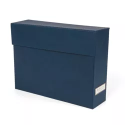 Lovisa File Box with 12 Files Navy - Bigso Box of Sweden