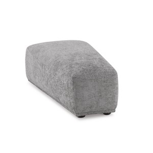 HOMES: Inside + Out Povoa Modern Modular Trapezoidal Ottoman Gray Chenille - 1 of 4