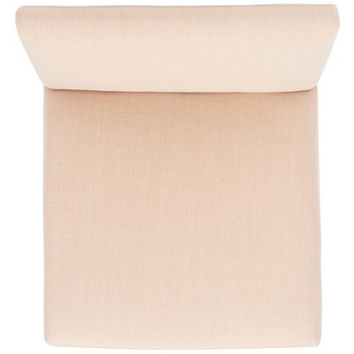 Modern Cosmopolitan Beige Linen & Gold Metal Parsons Side Chair Set