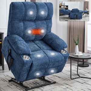ChicFurnit Living Room Chair Arm Accent Chair Manual Recliner Heavy Duty Lift Support Massage Functions for Living Room, 39.77"*36.62"*42.13" - 1 of 4