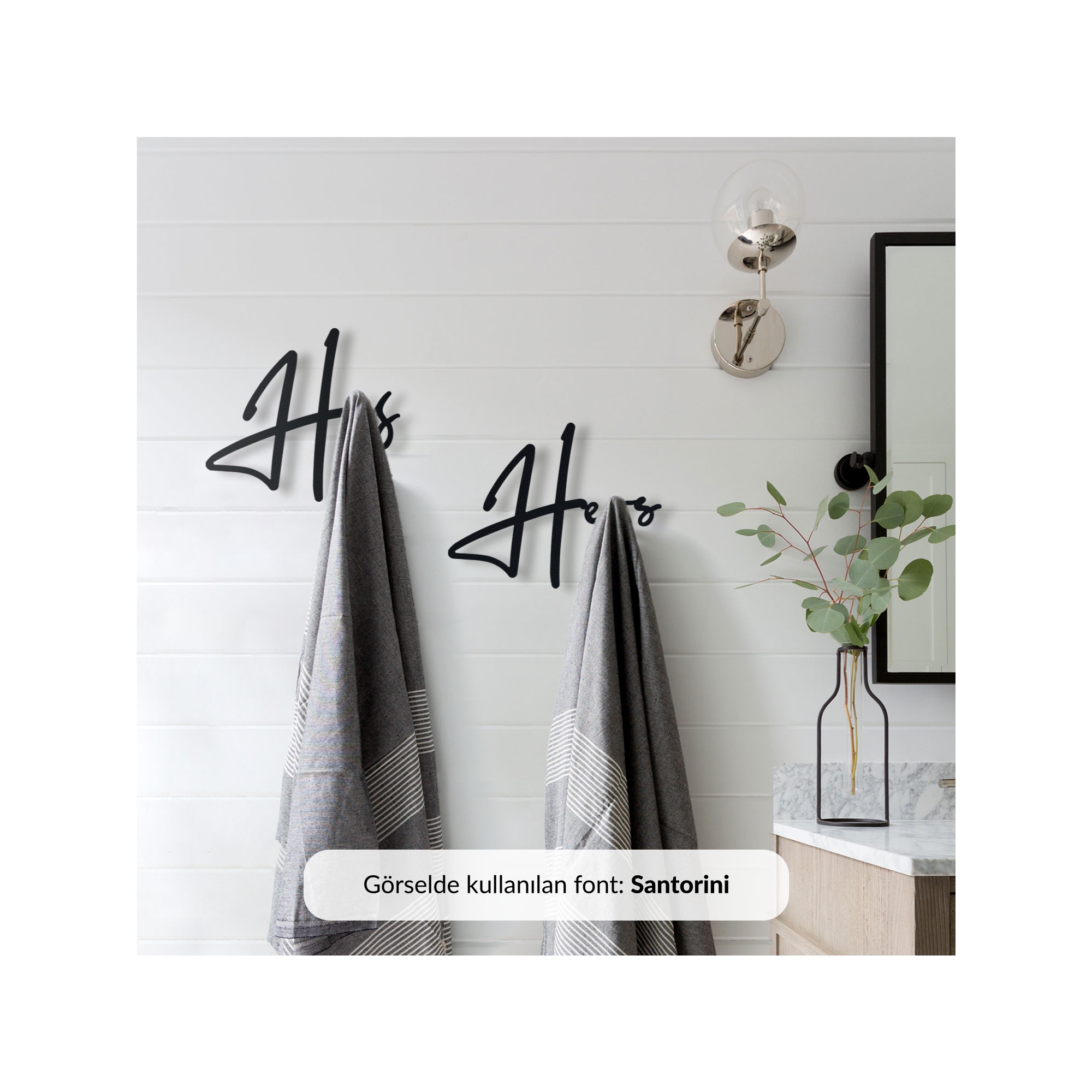 Sussexhome His / Hers Metal Wall Hanger M1