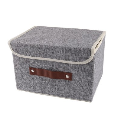 Unique Bargains Household Blanket Pillows Quilts Clothes Zip Nylon Plastic  Decorative Storage Bins 22.62x15.6x13.65 Gray 1 Pc : Target