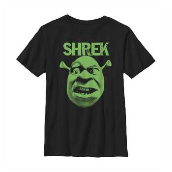 Boy's Shrek Big Face Eyebrow Raised T-Shirt