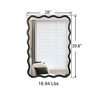 NicBex 40x28" Rectangular Wall Mirror with Wooden Wave Frame,Chic Wall Mounted Mirror for Home Decor,Modern HD Glass Bathroom Vanity Mirror - 3 of 4