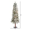 5ft. Flocked Grand Alpine Artificial Christmas Tree with 200 Clear Lights and 469 Bendable Branches – Cozy Holiday Accent - 2 of 4