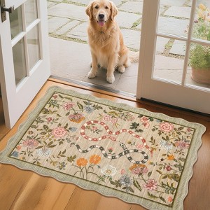 8x10 Area Rugs for Living Room Bedroom Large Washable Rugs, Boho Nursery Rug Non-Shedding Floral Stain Resistant Carpet Accent Rugs for Home - 1 of 4